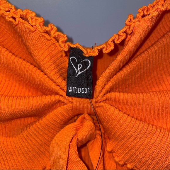 Windsor Orange Crop Top Size Large - Picture 2 of 4